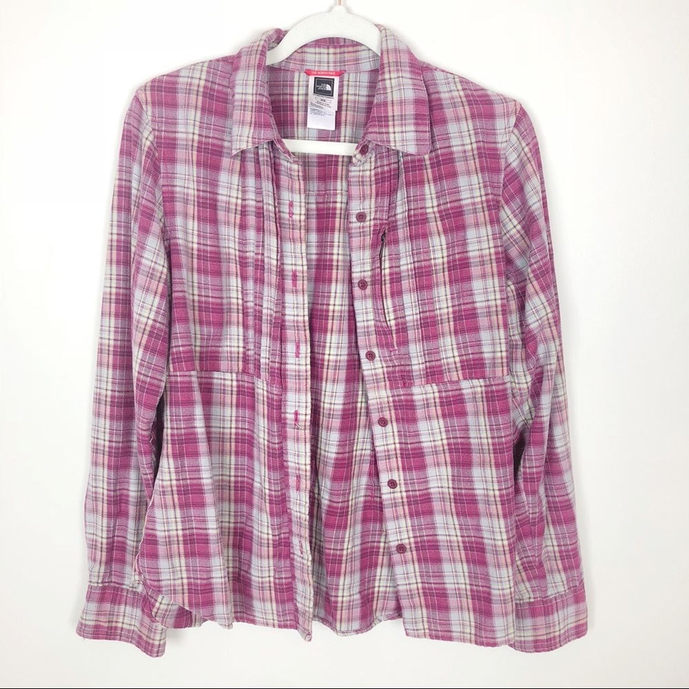 4/$25 THE NORTH FACE Plaid Button Down Shirt - Picture 2 of 7